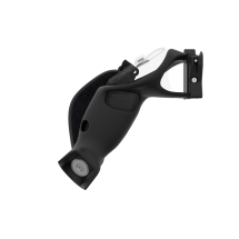 Side view of ProVolver Rear Cup for Meta Quest 3 and Quest Pro Black Carbon Fiber Left hand