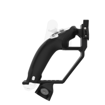 Side view of ProVolver Rear Cup for Valve Index Knuckles Black Carbon Fiber Left hand