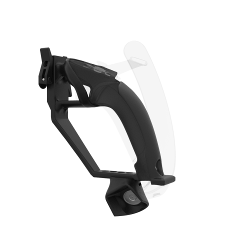 Left view of ProVolver Rear Cup for Valve Index Knuckles Black Carbon Fiber Right hand