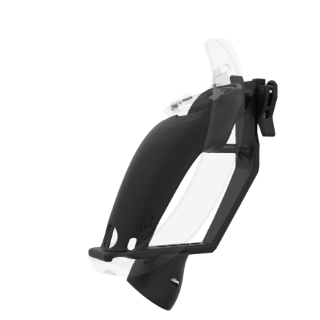 Right view of ProVolver Rear Cup for Valve Index Knuckles Black Carbon Fiber Right hand