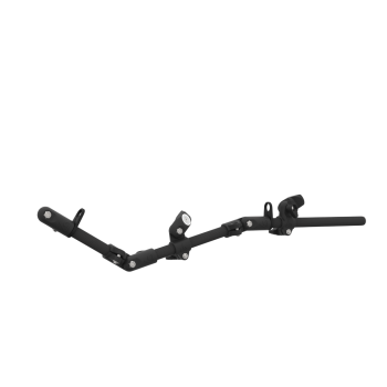 Right view of OEM articulated carbon armature for rifle gunstock vr without shoulder-butt with magnetic bracket