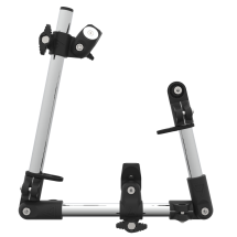 Side view of folded articulated chrome armature for rifle gunstock vr without shoulder-butt with magnetic bracket