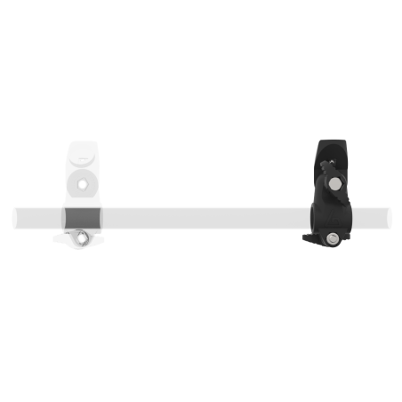 side view of a transparent starter gun stock with visible smooth bracket for front controller mount hand