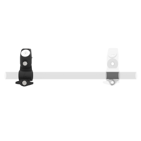 back view of a transparent starter gun stock with visible smooth bracket for front controller mount hand