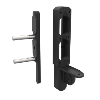 right view of black carbon butt pad spare parts for ForceTube haptic Explorer module