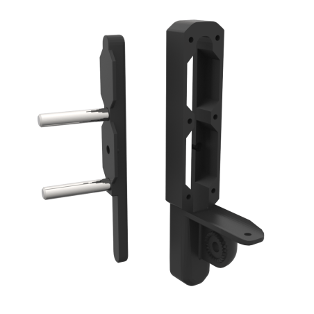 right view of black carbon butt pad spare parts for ForceTube haptic Explorer module