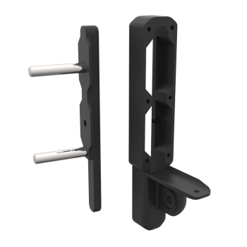 right view of separated black carbon butt pad spare parts for ForceTube haptic storm module