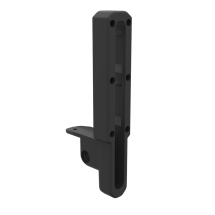 left view of black carbon butt plate spare parts for ForceTube haptic Explorer module