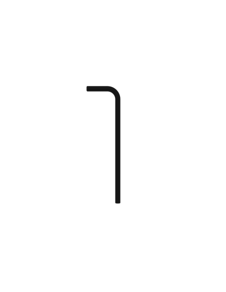 Side view of a 2.5mm allen hex key