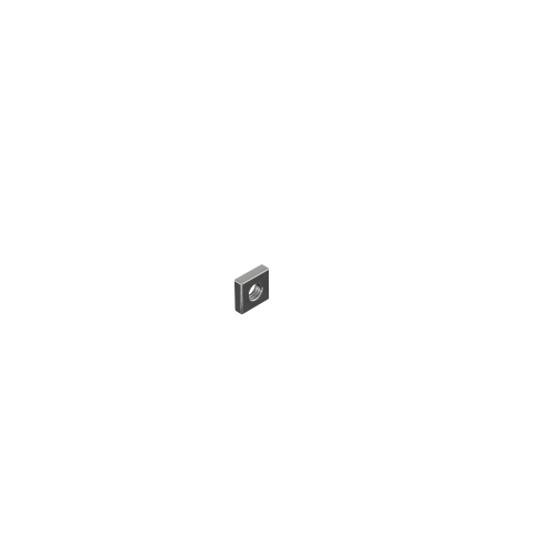 Right view of a square nut M4