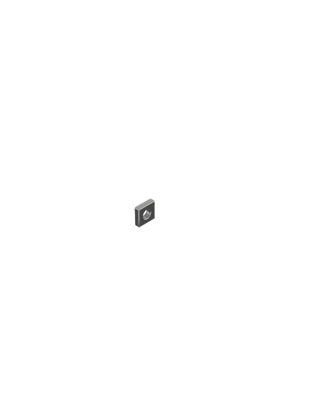Right view of a square nut M4