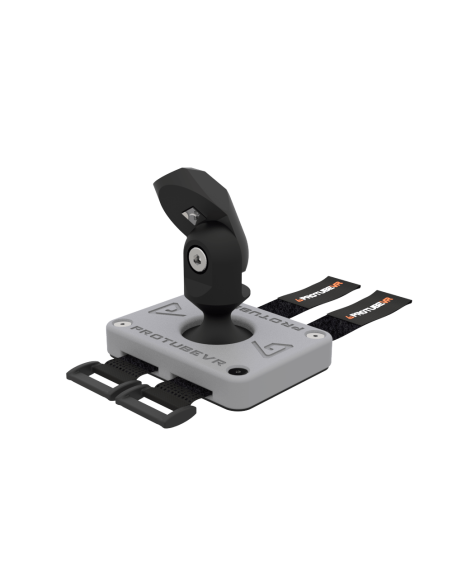 left view of grey vr joystick protas base without controller cup with ProTubeVR logo