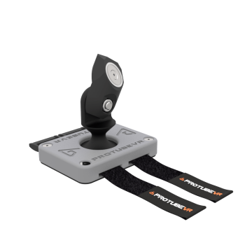 right view of grey vr joystick protas base without controller cup with ProTubeVR logo