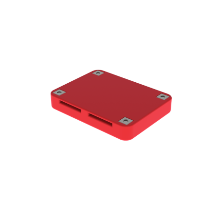 Bottom view of a protas vr hotas red casing spare part without straps or flexible bracket for controller mount