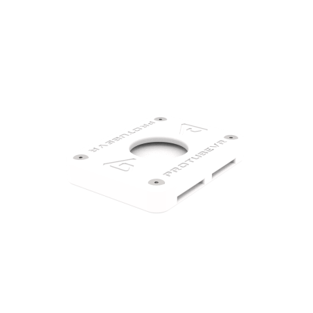 Top view of a protas vr hotas white casing spare part without straps or flexible bracket for controller mount