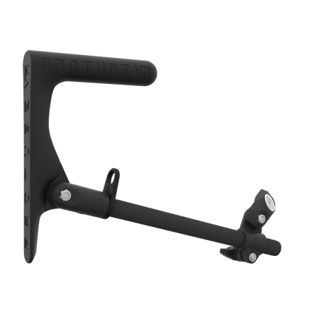 Right view of a SMG shoulder stock upgrade for Provolver haptic pistol with carbon armature and carbon static MK1 stock