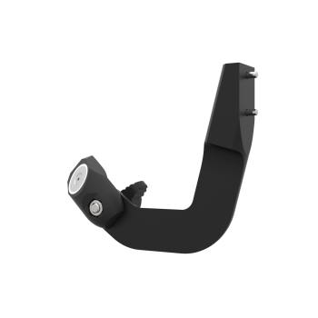 Left view of a magnetic front support to put a left-hand controller mount for a right-handed ProVolver rear-cup