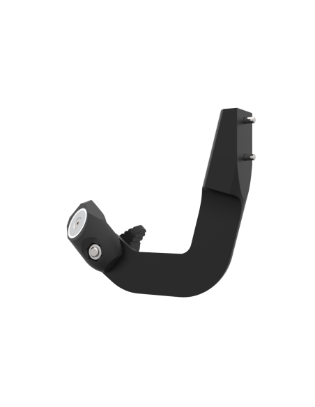 Left view of a magnetic front support to put a left-hand controller mount for a right-handed ProVolver rear-cup