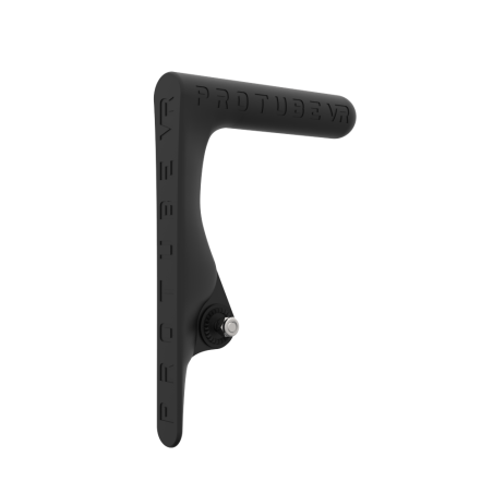 Right view of original MK1 static non-haptic carbon vr gun buttstock for shoulder point of contact