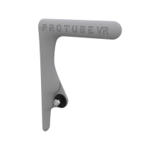 Side view of original MK1 static non-haptic grey vr gun buttstock for shoulder point of contact