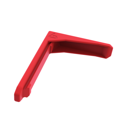 Left view of a red MK2 stock spare part without slider
