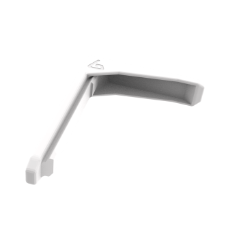 Left view of a white MK2 stock spare part without slider
