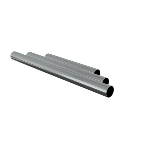 Right view of a set of chrome tubes composed of 130mm and 200mm and 250mm tubes for ProTube VR Gun stock