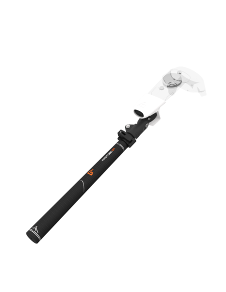 View of Swing It VR golf club for HTC Vive Carbon Armature and White PLA cups Left hand