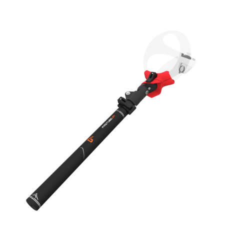 View of Swing It VR golf club for Sony PSVR 2 Carbon Armature and Red PLA cups Left hand