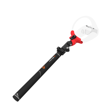 View of Swing It VR golf club for Sony PSVR 2 Carbon Armature and Red PLA cups Right hand