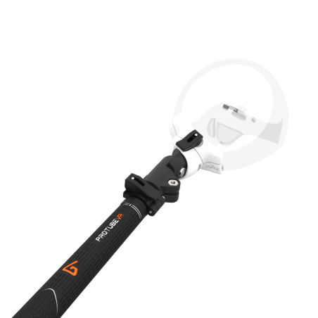 Close view of Swing It VR golf club for Sony PSVR 2 Carbon Armature and White PLA cups Right hand