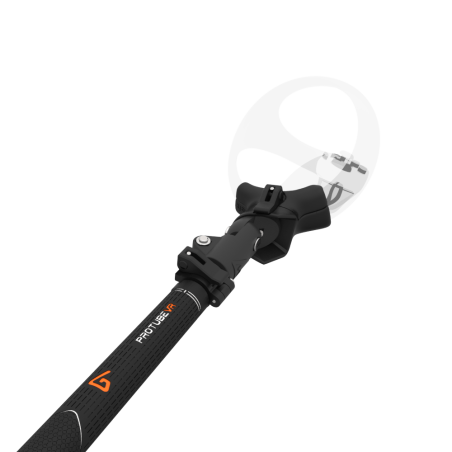 Close view of Swing It VR golf club for Sony PSVR 2 Carbon Armature and Black Carbon Fiber cups Left hand