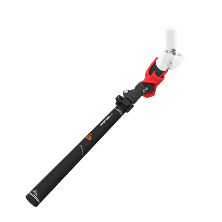 View of Swing It VR golf club for Pico 4 Carbon Armature and Red PLA cups Left hand