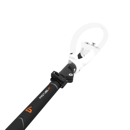 Close view of Swing It VR golf club for Pico 4 Carbon Armature and White PLA cups Right hand