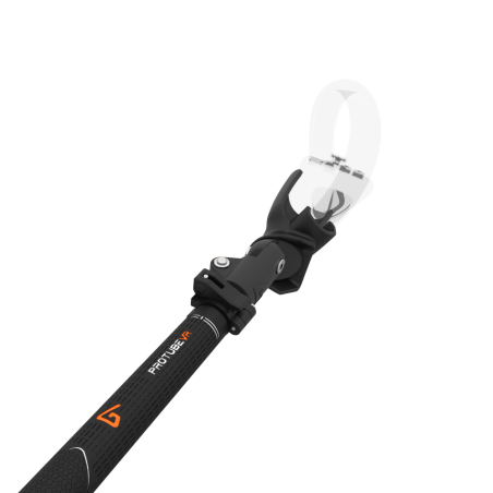 Close view of Swing It VR golf club for Pico 4 Carbon Armature and Black Carbon Fiber cups Left hand