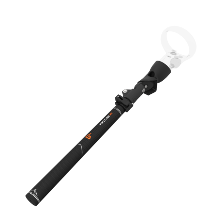 View of Swing It VR golf club for Meta Quest 1 Carbon Armature and Black Carbon Fiber cups Left hand