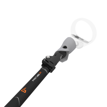 Close view of Swing It VR golf club for Meta Quest 2 Carbon Armature and Grey PLA cups Left hand