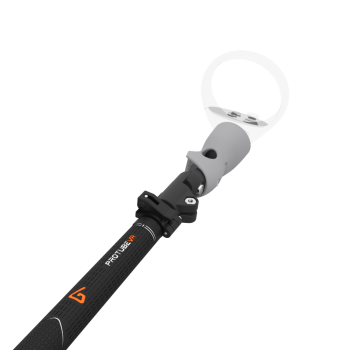 Close view of Swing It VR golf club for Meta Quest 2 Carbon Armature and Grey PLA cups Right hand
