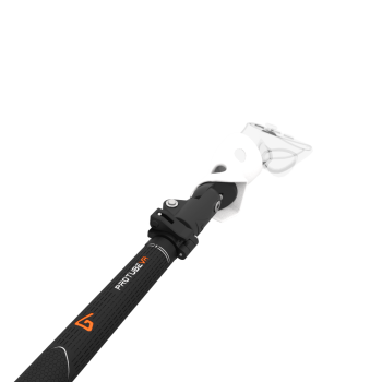 Close view of Swing It VR golf club for Meta Quest 3 Carbon Armature and White PLA cups Left hand