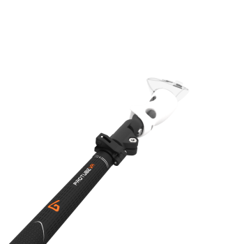 Close view of Swing It VR golf club for Meta Quest 3 Carbon Armature and White PLA cups Right hand