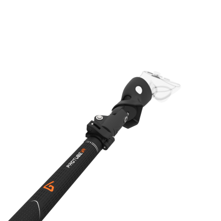 Close view of Swing It VR golf club for Meta Quest 3 Carbon Armature and Black Carbon Fiber cups Left hand