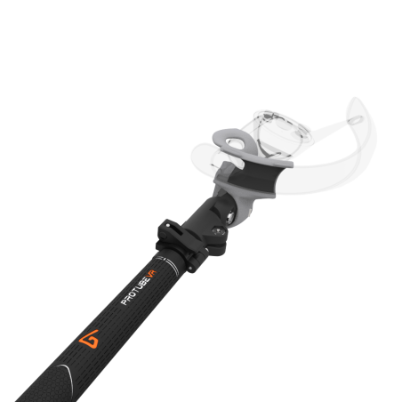 Close view of Swing It VR golf club for Valve Index Carbon Armature and Grey PLA cups Right hand