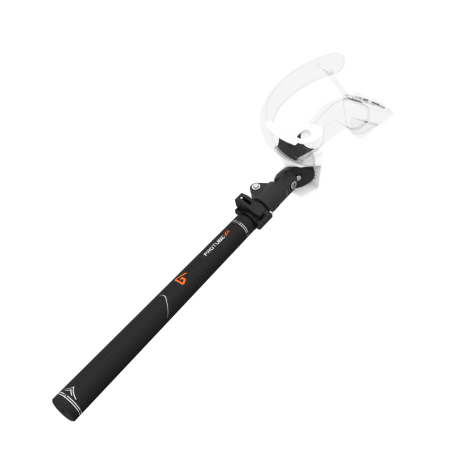 View of Swing It VR golf club for Valve Index Carbon Armature and White PLA cups Left hand