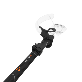 Close view of Swing It VR golf club for Valve Index Carbon Armature and Black Carbon Fiber cups Left hand