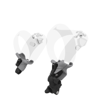 Right view of fastened vr gun stock to magtube gunstock with Grey PLA cups for Sony Playstation PSVR 2