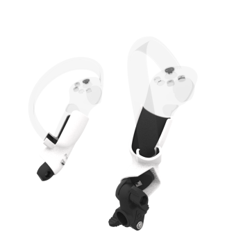 Right view of fastened vr gun stock to magtube gunstock with White PLA cups for Pico 4