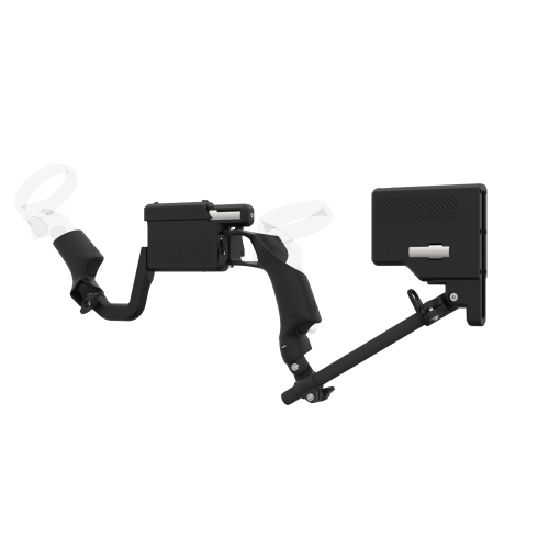 Left view of ProVolver for Focus 3 and XR Elite with Black Rear Cup Left Explorer haptic stock Carbon tube front carbon