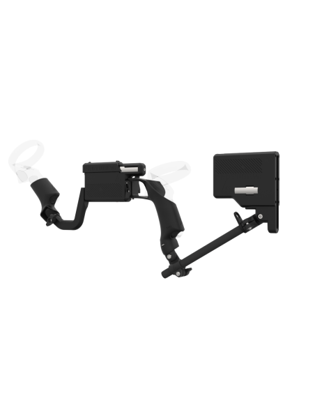 Left view of ProVolver for Focus 3 and XR Elite with Black Rear Cup Left Explorer haptic stock Carbon tube front carbon