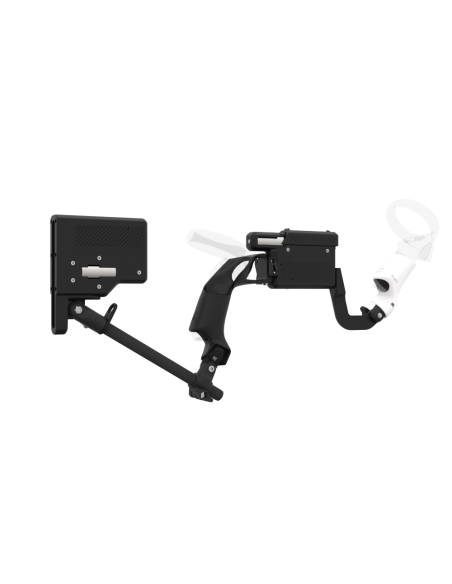 Right view of ProVolver for Focus 3 and XR Elite with Black Rear Cup Left Explorer haptic stock Carbon tube front white