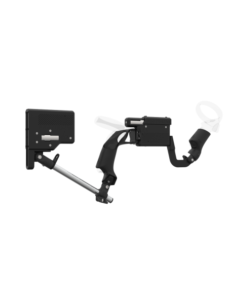 Right view of ProVolver for Focus 3 and XR Elite with Black Rear Cup Left Explorer haptic stock Chrome tube front carbon